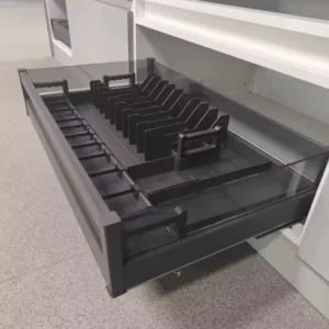 Tempered Glass Drawer Plate Rack (35kg Capacity)