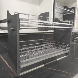 Chrome Pulldown Plate Rack